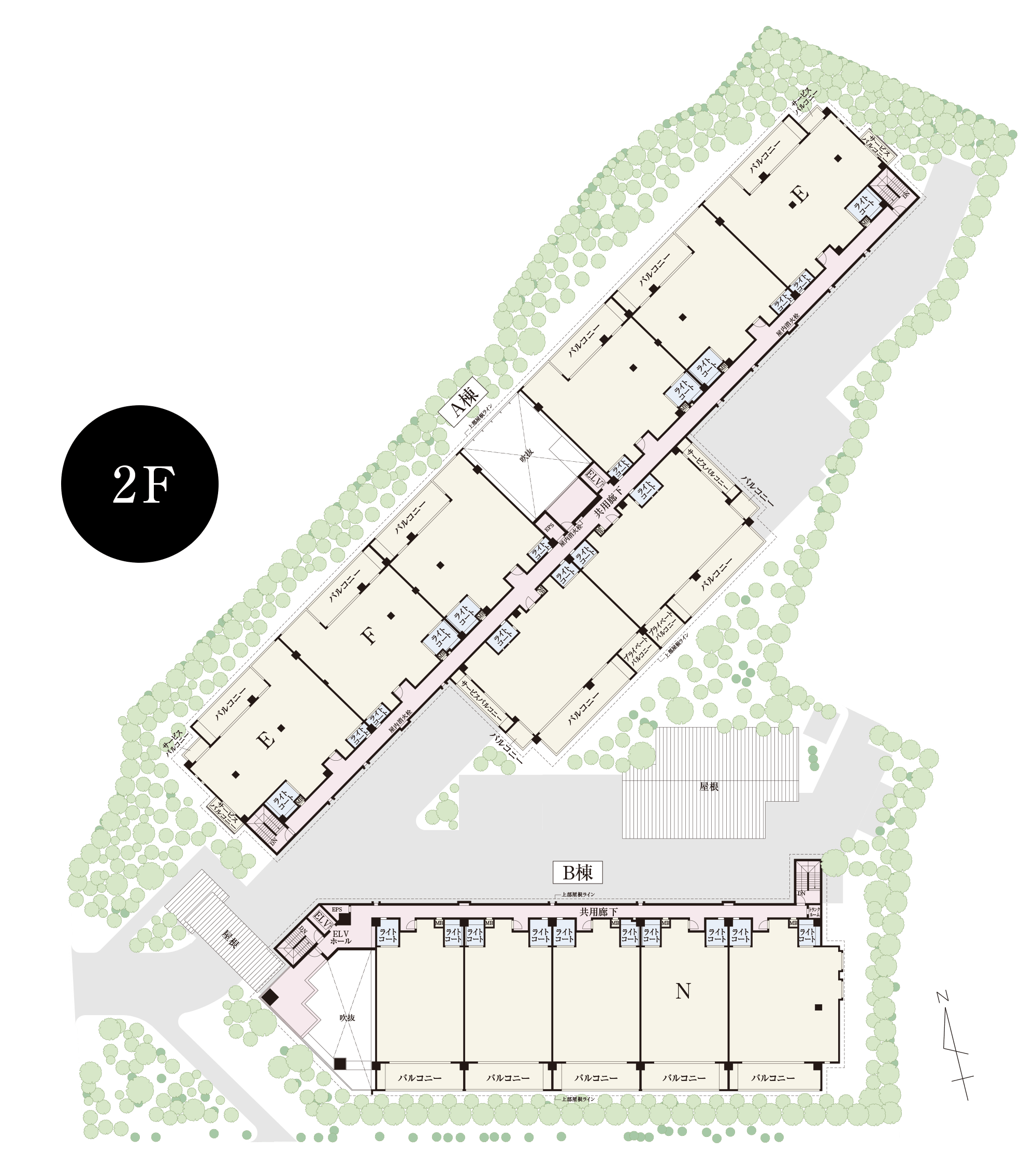 2階敷地配置図